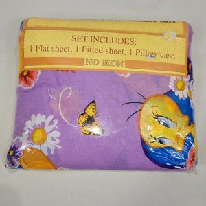 Looney Tunes Tweety Bird Vintage 220 Juvenile Twin Sheet Set SEALED